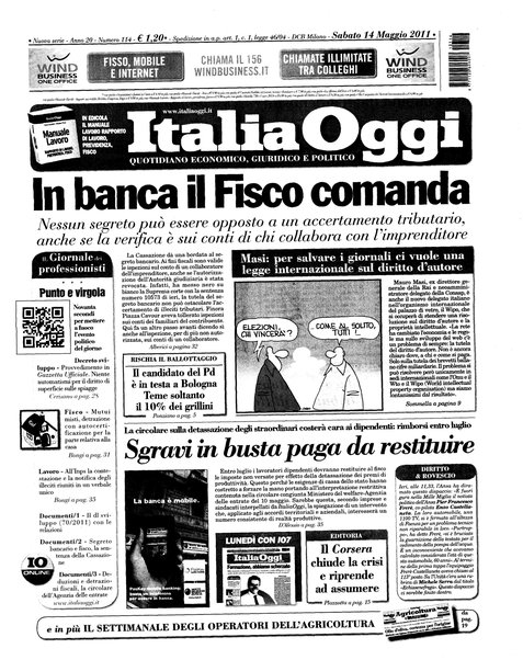 Italia oggi : quotidiano di economia finanza e politica